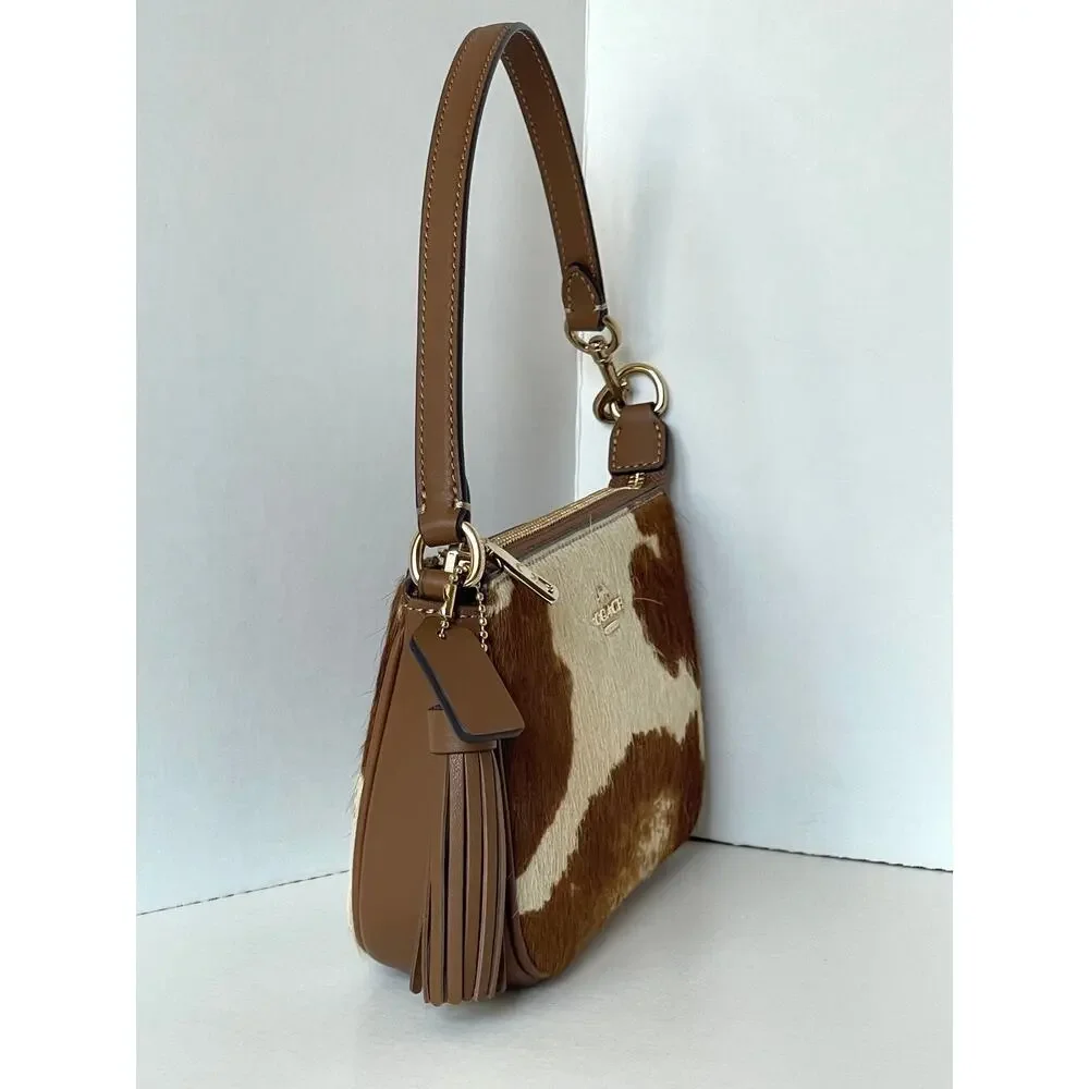 Coach Nolita 19 Wristlet Haircalf Cow Print Leather CDW34  B